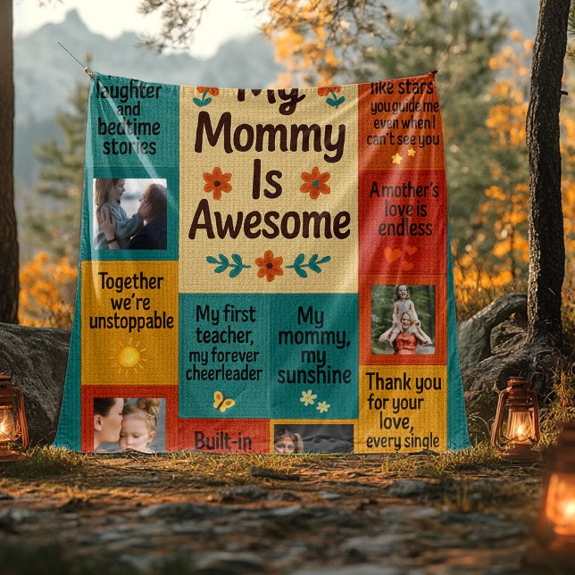 Anpassningsbar Photo Blanket - "Min Mamma är Fanta Fleecefilt (Skapare uppladdad)