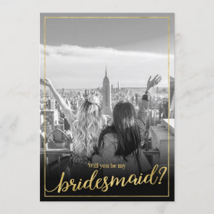 Anpassningsbar Photo, blir du min Bridesmaid Inbjudningar
