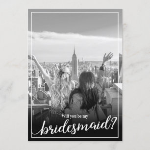 Anpassningsbar Photo, blir du min Bridesmaid Inbjudningar