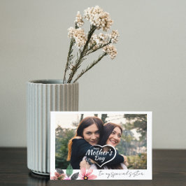 Anpassningsbar Photo Blommigt Mors dag för syster Helgkort