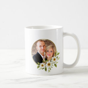 Anpassningsbar Photo Blommigt Ram Kaffemugg