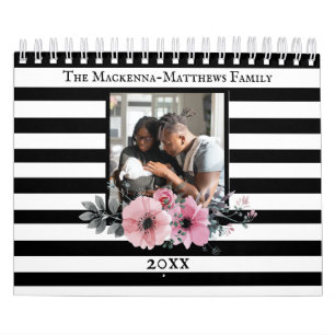Anpassningsbar Photo Blommigt Rand Skapar din egen Kalender