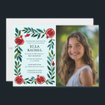 Anpassningsbar PHOTO B'nai Fladdermus Pub Mitzvah Inbjudningar<br><div class="desc">Perfekt-kort för att tillkännage en pub mitzvah, bat mitzvah eller annan judisk firande! Hand skapade konst åt dig! FULLT ANPASSADE! Klicka på "Anpassa" ovan om du vill redigera texten och lägga till ett eget foto. Klicka på "Redigera med verktyg" för att justera typsnitt, färg och placeringar. Du kan också enkelt...</div>