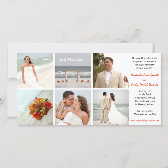 Anpassningsbar Photo Bröllop meddelande (Framsida)
