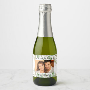 Anpassningsbar Photo Bröllop Mini Sparkling Vin Fa
