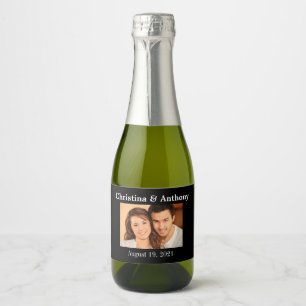 Anpassningsbar Photo Bröllop Mini Sparkling Vin Fa
