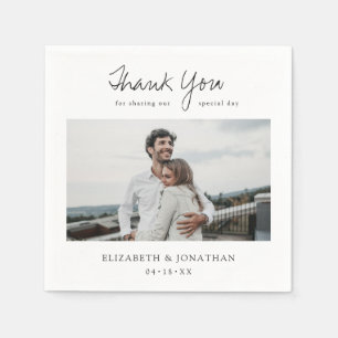 Anpassningsbar Photo Bröllop Pappersservett