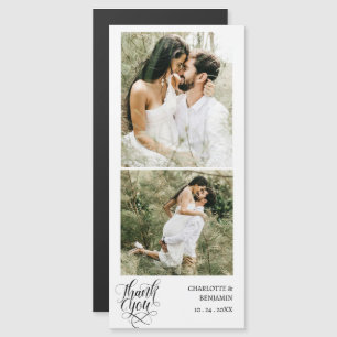 Anpassningsbar Photo Bröllop Tack Magnetic Card