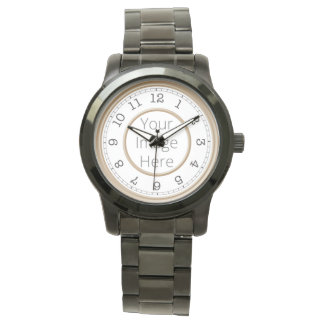 Anpassningsbar Photo Brown Modern Minimalist Armbandsur