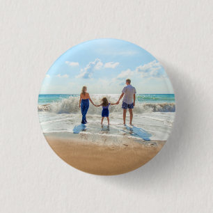 Anpassningsbar Photo Button Your Family Photos Des Knapp