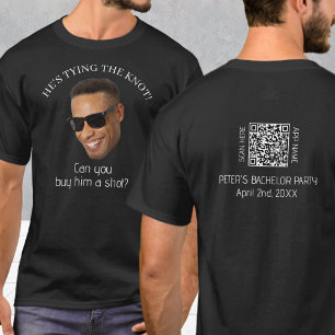 Anpassningsbar Photo Buy A Shot Bachelor Party T Shirt
