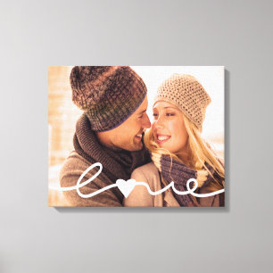 Anpassningsbar Photo Canvas Handskript i Kärlek