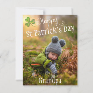 Anpassningsbar Photo Card St patrick's day farbror Julkort