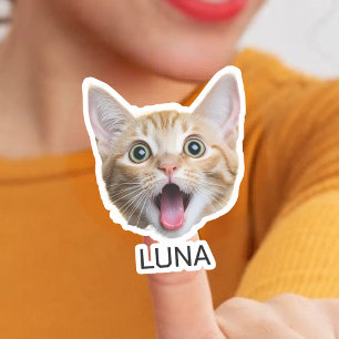 Anpassningsbar Photo Cat Hund Pet Personlig Phot Klistermärken