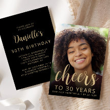 Anpassningsbar Photo Cheers 30års födelsedag Party