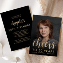 Anpassningsbar Photo Cheers 50:e Födelsedagsfesten