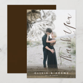 Anpassningsbar Photo Chic Guld Blommigt Abstrakt B Tack Kort