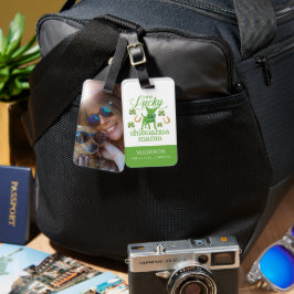 Anpassningsbar Photo Chihuahua mamma St. Patrick's Bagagebricka