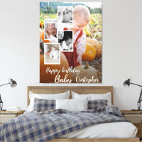Anpassningsbar Photo Collage Baby Birthday Namn