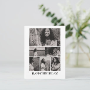 Anpassningsbar Photo Collage Birthday Card for Lov