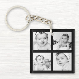Anpassningsbar Photo Collage Black 4 Bilder