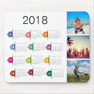 Anpassningsbar Photo Collage Calendar Musmatta