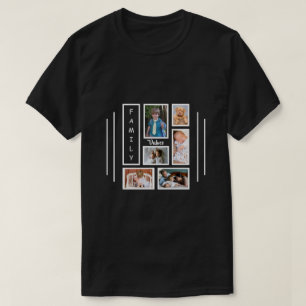 Anpassningsbar Photo Collage Design Manar Black T Shirt