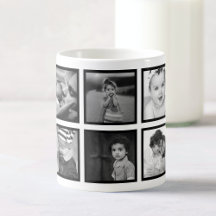 Anpassningsbar Photo Collage Elegant Modern Black 