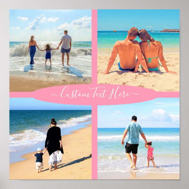 Anpassningsbar Photo Collage Family Kärlek Personl Poster (Framsidan)