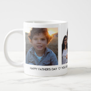 Anpassningsbar Photo Collage Fars dag Jumbo Mugg