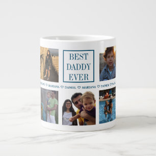 Anpassningsbar Photo Collage Fars dag Jumbo Mugg