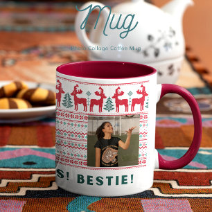 Anpassningsbar Photo Collage God jul Festive Mugg