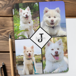 Anpassningsbar Photo Collage Hund Pet Cat Monogram iPad Air Skydd