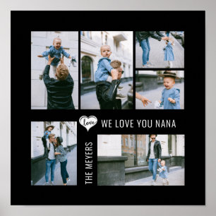 Anpassningsbar Photo Collage Kärlek Poster