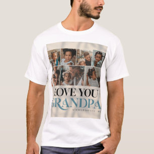 "Anpassningsbar Photo Collage 'Kärlek You Grandpa' T Shirt