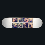 Anpassningsbar Photo Collage med kvadratfoton Mini Skateboard Bräda 18,5 Cm<br><div class="desc">Använda ditt favoritfoto eller bilder om du vill göra roligten  med vänner.</div>