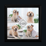 Anpassningsbar Photo Collage Monogram Namn Hund Minnesask<br><div class="desc">Firar din bästa vän med en anpassningsbar, Monogram Pet Photo Collage Keepsak Box. När du har så många roligtar och foton räcker det inte med ett foto. Vår Hund Photo Keepsakbox har fyra foton. Oavsett om du har en ny valp eller om du vill minnas alla speciella stunder varje år...</div>