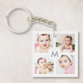 Anpassningsbar Photo Collage Monogram White 4 Bild