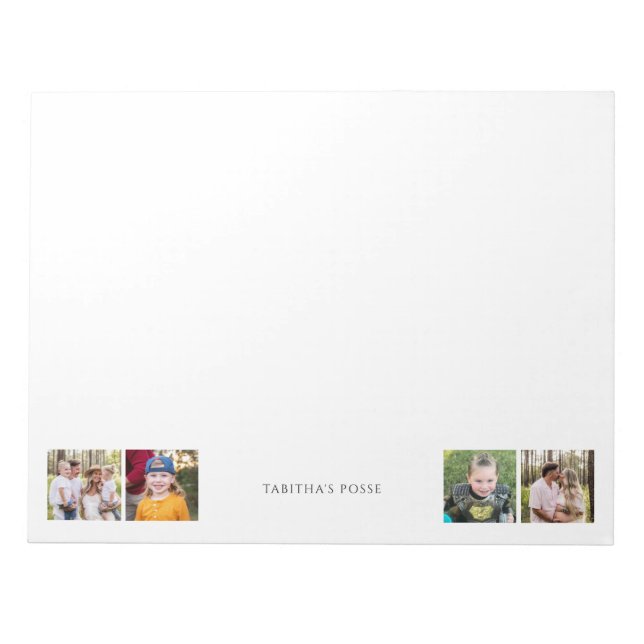 Anpassningsbar Photo Collage "Namn Posse" Cute Anteckningsblock (Framsida)