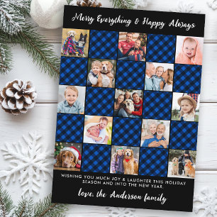 Anpassningsbar Photo Collage Patchwork - julpapp Julkort