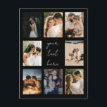 Anpassningsbar Photo Collage Personlig Bild-familj Helg Vykort<br><div class="desc">Ett modernt anpassningsbar 8-fotovykort med personlig text. Ett vackert vykort för fotokollage i anpassningsbarna som är perfekt för bröllop,  årsdagar,  minnesmärken och keepsakes för vänner och familj. Anpassa 8-fotokollage och calligraphy-skripttext vykort och skapa ditt eget keepsakvykort. En idealisk gåva till mamma,  pappa,  mormor,  farfar,  nygifta,  nyfödda,  babyduschar,  möhippor osv.</div>