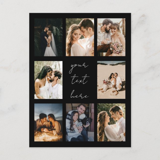 Anpassningsbar Photo Collage Personlig Bild-familj Helg Vykort (Framsida)