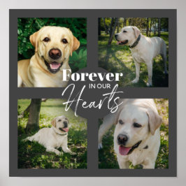 Anpassningsbar Photo Collage Pet Memorial Poster