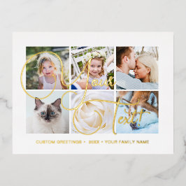 Anpassningsbar Photo Collage Real Foil Calligraphy