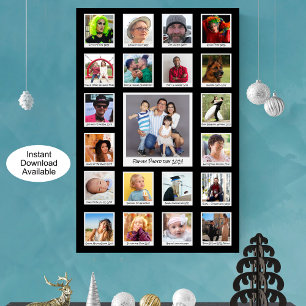 Anpassningsbar Photo Collage Retro-direktutskrifte Poster