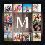 Anpassningsbar Photo Collage Rustic Farmhouse Fami Fototryck<br><div class="desc">Skapa din egen fotoskrift för personlig 12 med anpassningsbar bilder på en rustisk bakgrund för bondgården i stil. Utformningen har också ditt monogram. Lägg till dina favoritfoton,  symboler eller teckningar om du vill skapa något unikt verkligen.</div>