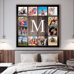 Anpassningsbar Photo Collage Rustic Farmhouse Fami Fototryck<br><div class="desc">Skapa din egen fotoskrift för personlig 12 med anpassningsbar bilder på en rustisk bakgrund för bondgården i stil. Utformningen har också ditt monogram. Lägg till dina favoritfoton,  symboler eller teckningar om du vill skapa något unikt verkligen.</div>