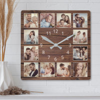 Anpassningsbar Photo Collage Rustic Farmhouse Fami