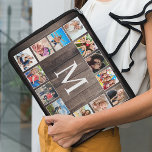 Anpassningsbar Photo Collage Rustic Farmhouse Fami Laptop Fodral<br><div class="desc">Skapa din egen personlig 14 fotokollage laptop sleeve med anpassningsbar bilder på en rustisk bakgrund för bondgården stil träplank. Utformningen har också ditt monogram. Lägg till dina favoritfoton,  symboler eller teckningar om du vill skapa något unikt verkligen.</div>