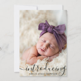 Anpassningsbar Photo Collage Script Overlay Baby B Meddelande